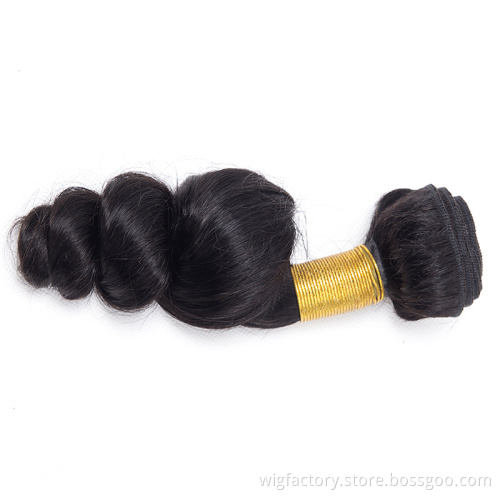 wholesale loose wave human hair weaving, Beautiful women human hair bundles with closure set for black women